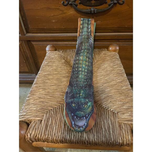 Ralph Marlin 1988 Vintage Crocodile Anima Art Neck Tie USA - Picture 2 of 9